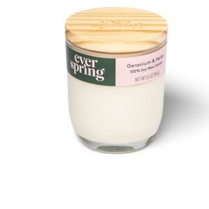 Geranium & Herbs Soy Wax Candle - White Set Of 4 Candles